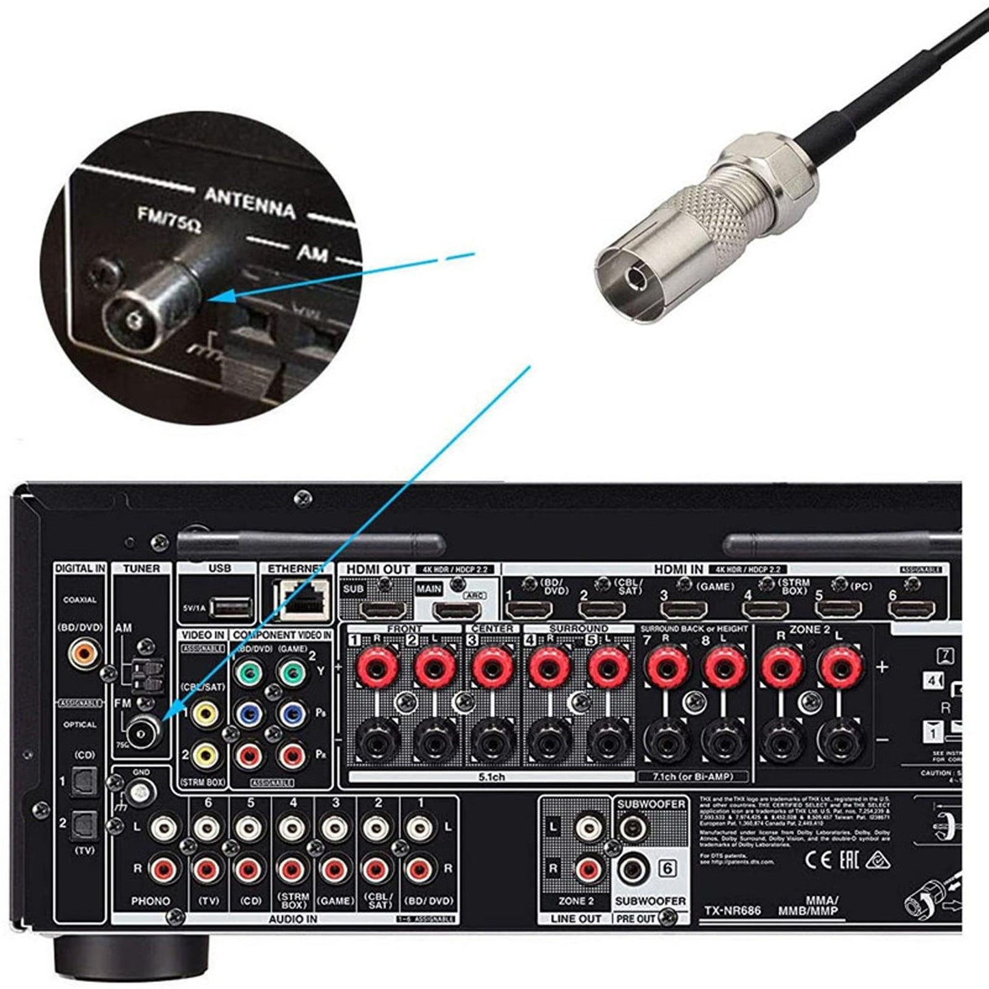 Sucker Aerial Antenna W/ 3M Cable Aerial 7dBi for Radio Accessories Parts