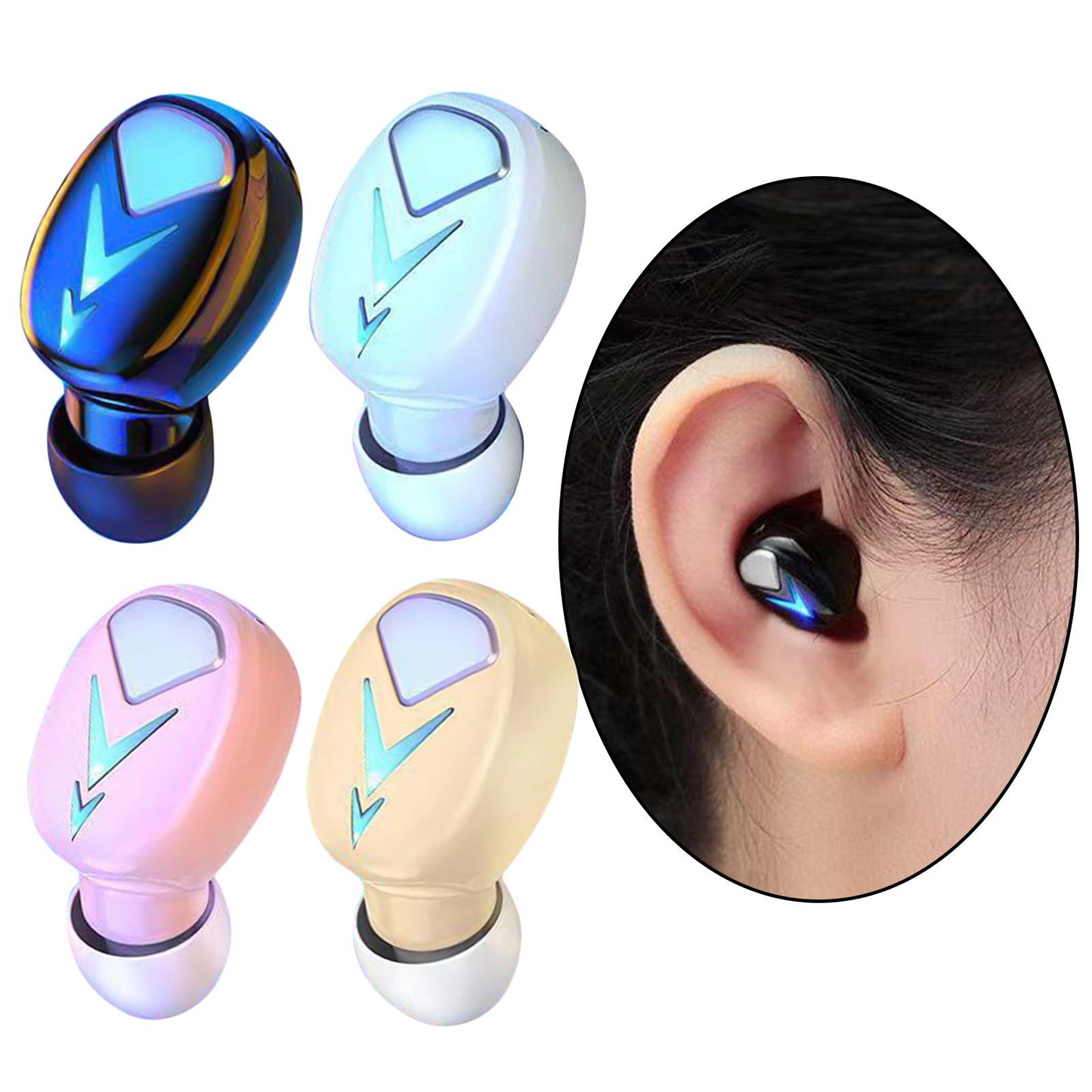 S600 Mini Single Wireless Earbuds Noise Reduction Earphones Black