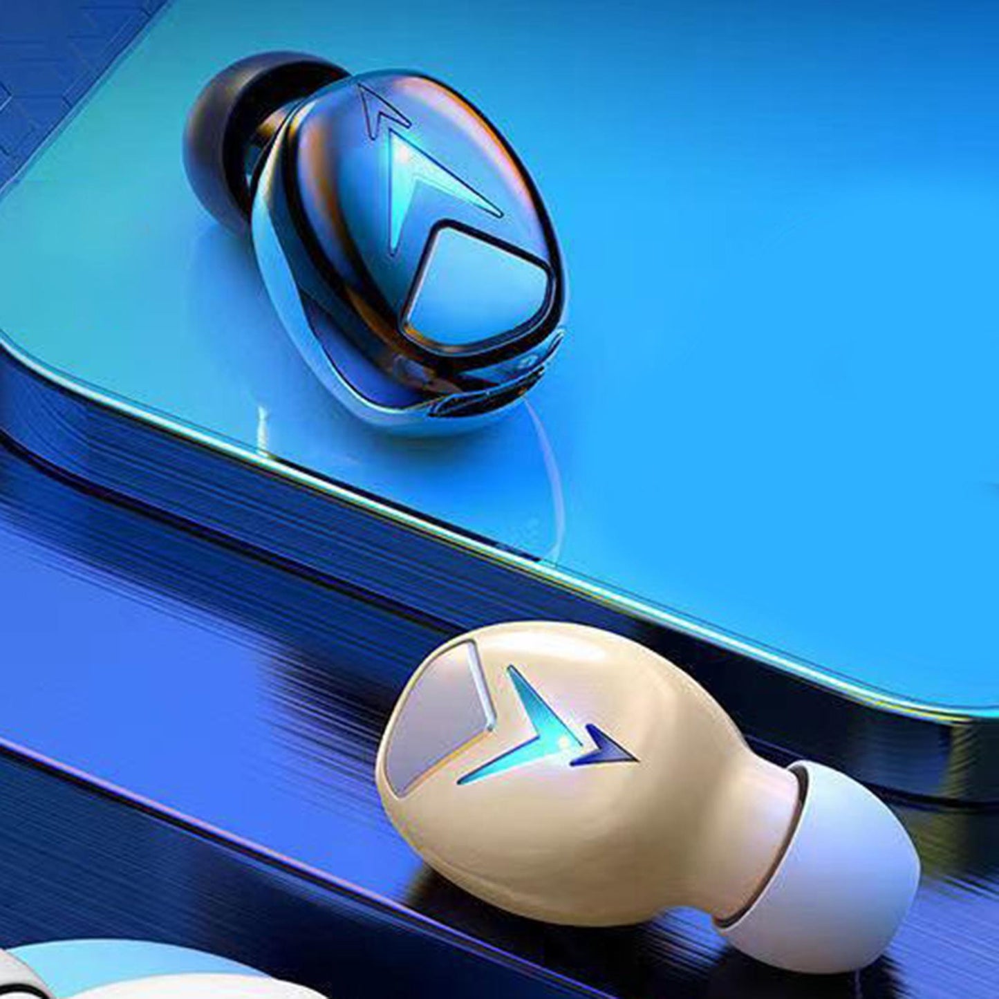 S600 Mini Single Wireless Earbuds Noise Reduction Earphones Champaign Gold