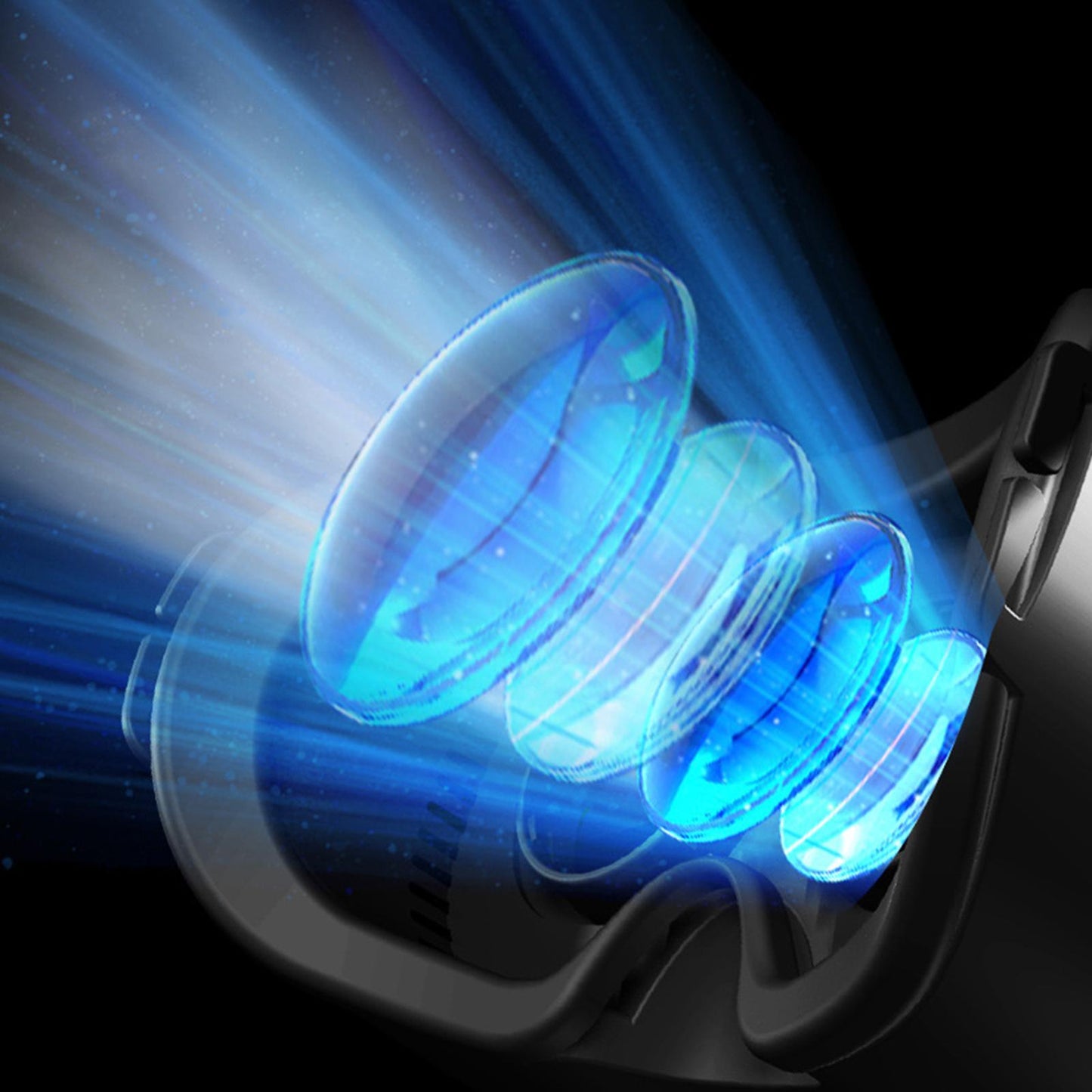 Universal VR Headset Glasses Mobile Games Gift TV Videos Kids Adults Black