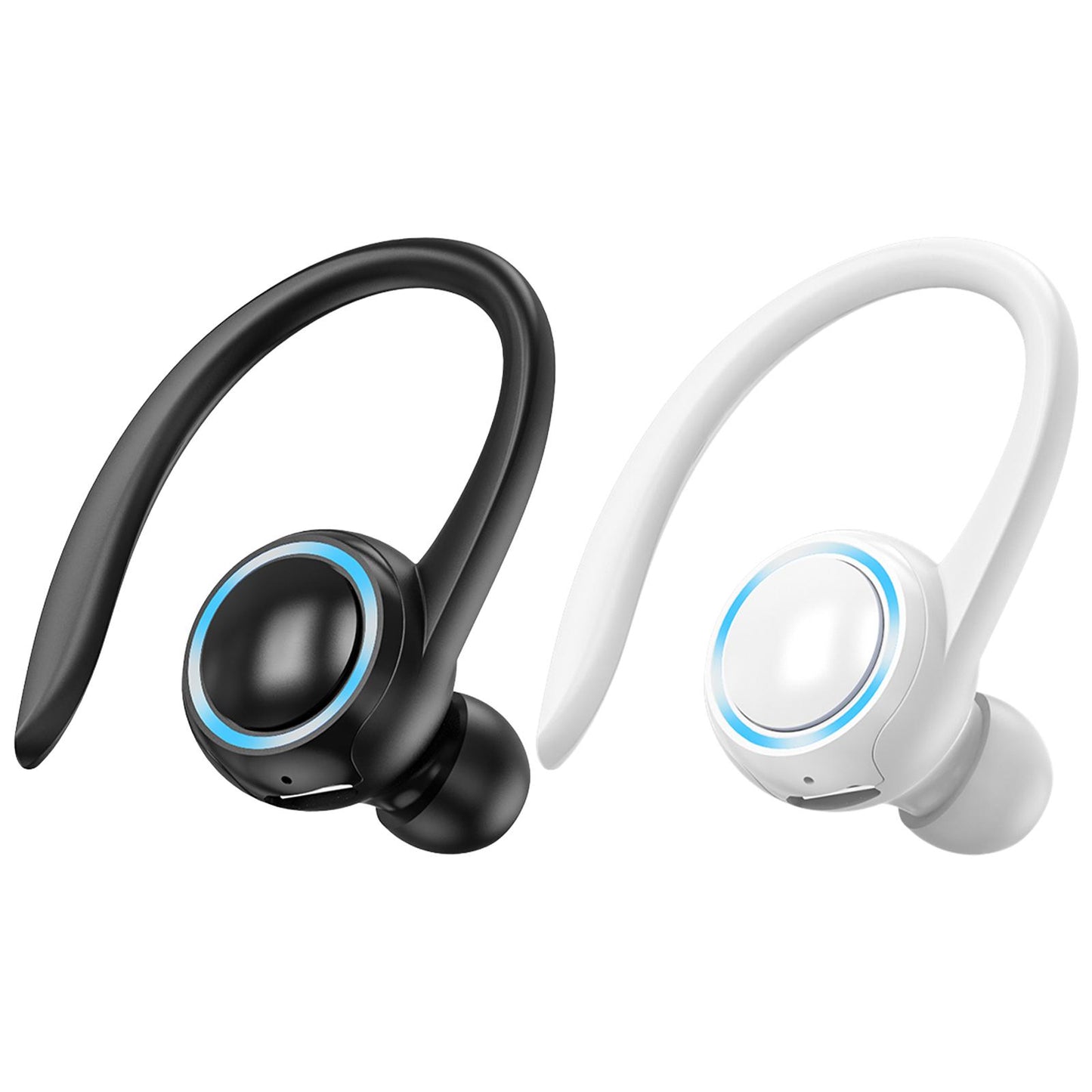 Sweatproof Wireless Bluetooth Headset Ear Hook In-Ear Earbuds Running Black