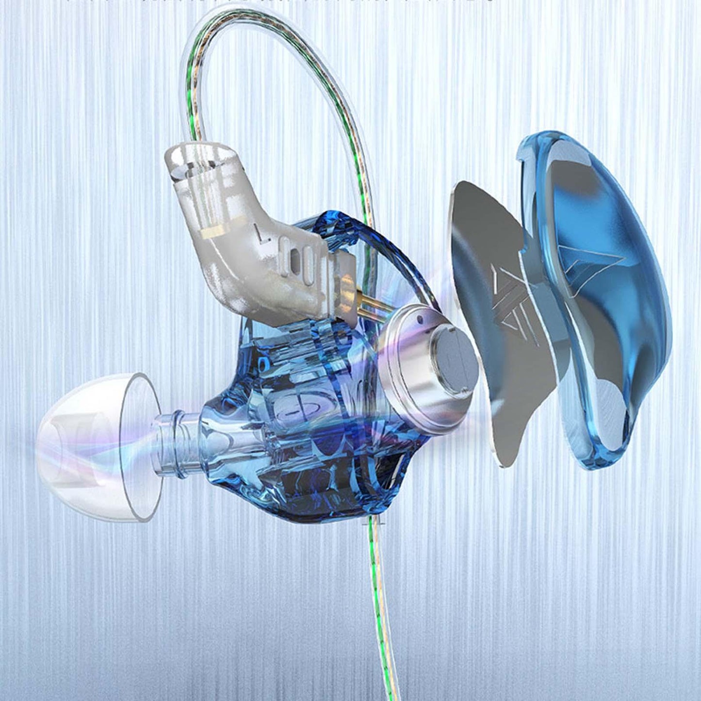 3.5mm Wired Earphones Noise Cancelling 10mm Moving Unit  Colorful No Mic