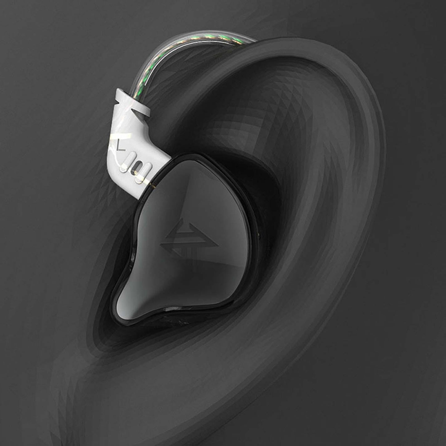3.5mm Wired Earphones Noise Cancelling 10mm Moving Unit  Black No Mic