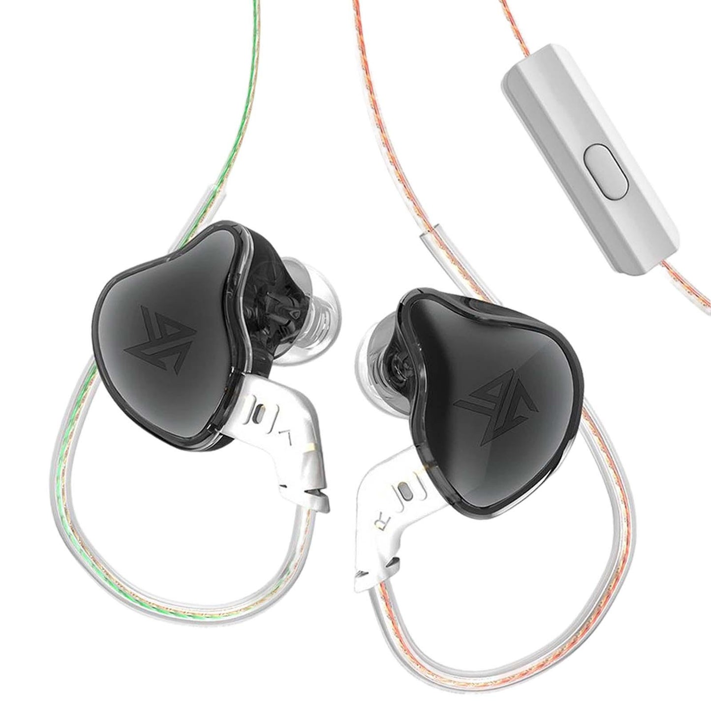 3.5mm Wired Earphones Noise Cancelling 10mm Moving Unit  Black with Mic