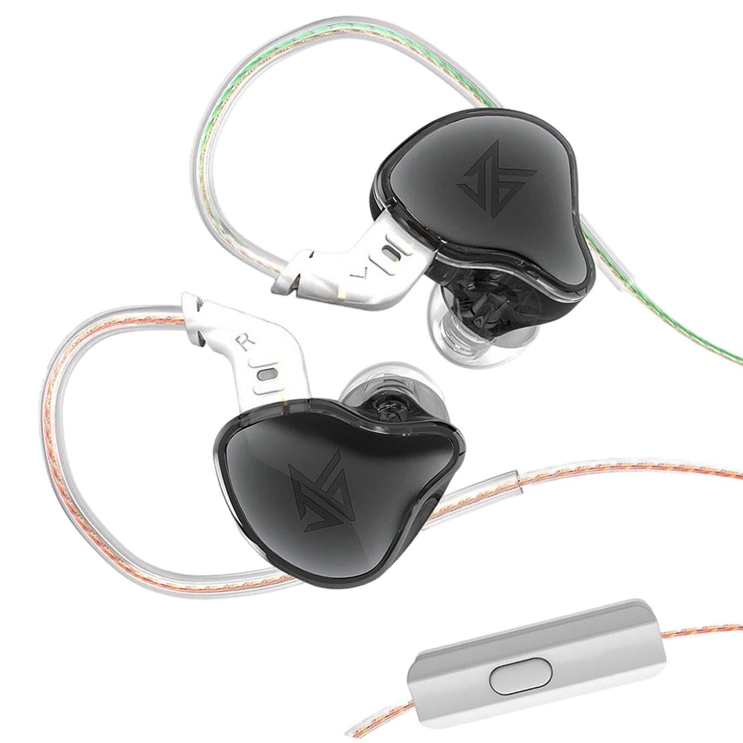 3.5mm Wired Earphones Noise Cancelling 10mm Moving Unit  Black with Mic