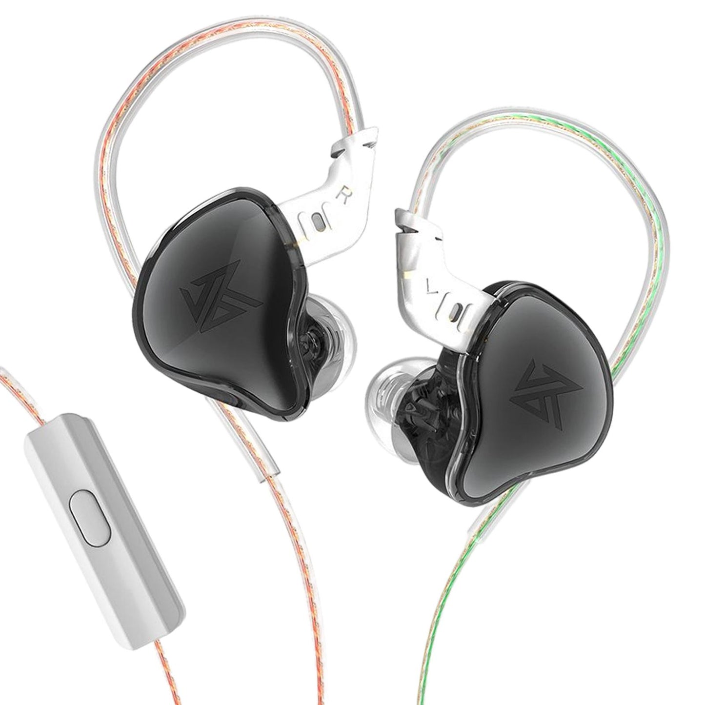 3.5mm Wired Earphones Noise Cancelling 10mm Moving Unit  Black with Mic