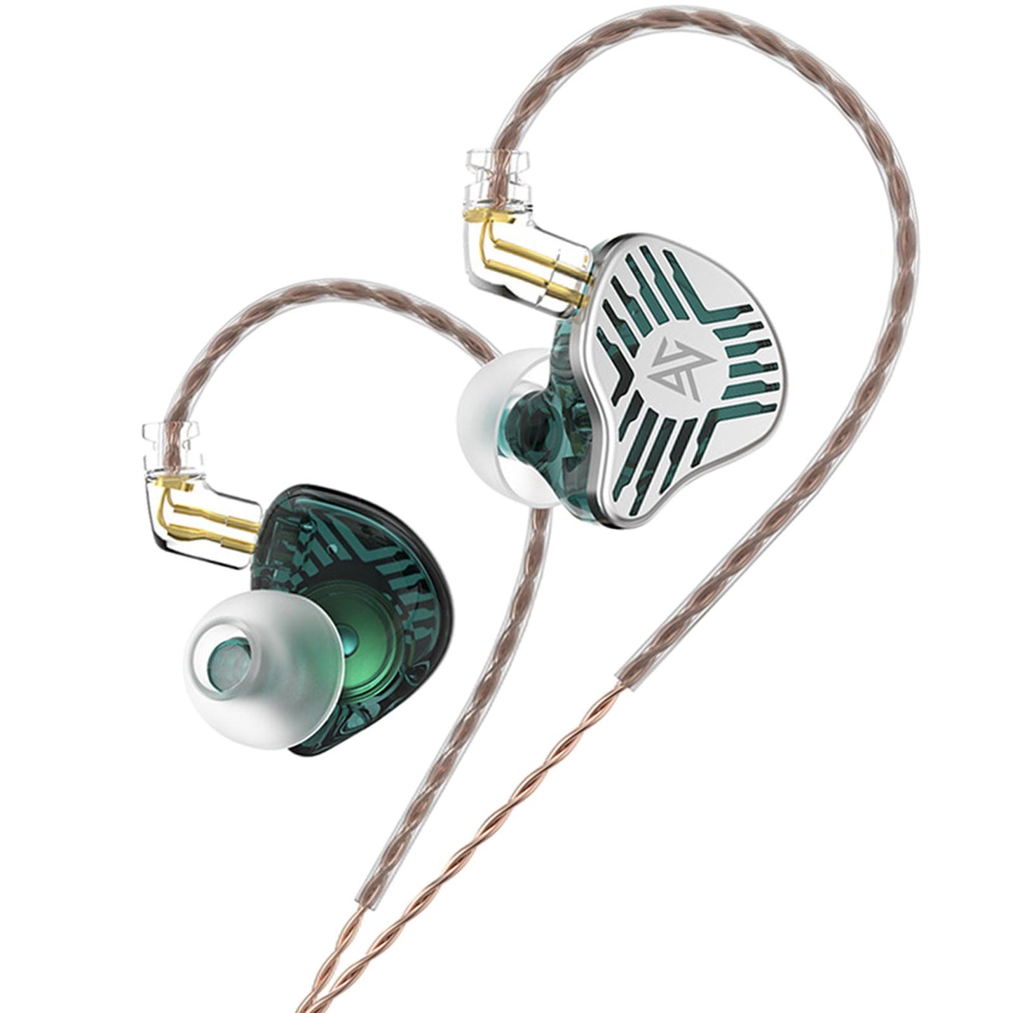 in Ear Earphones Dynamic Driver Bass Monitor for Music Enthusiast Singer Green Standard
