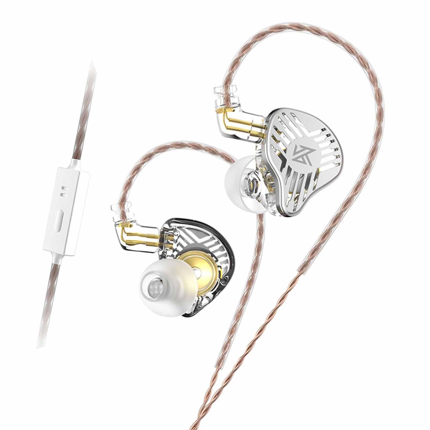in Ear Earphones Dynamic Driver Bass Monitor for Music Enthusiast Singer Clear with Mic