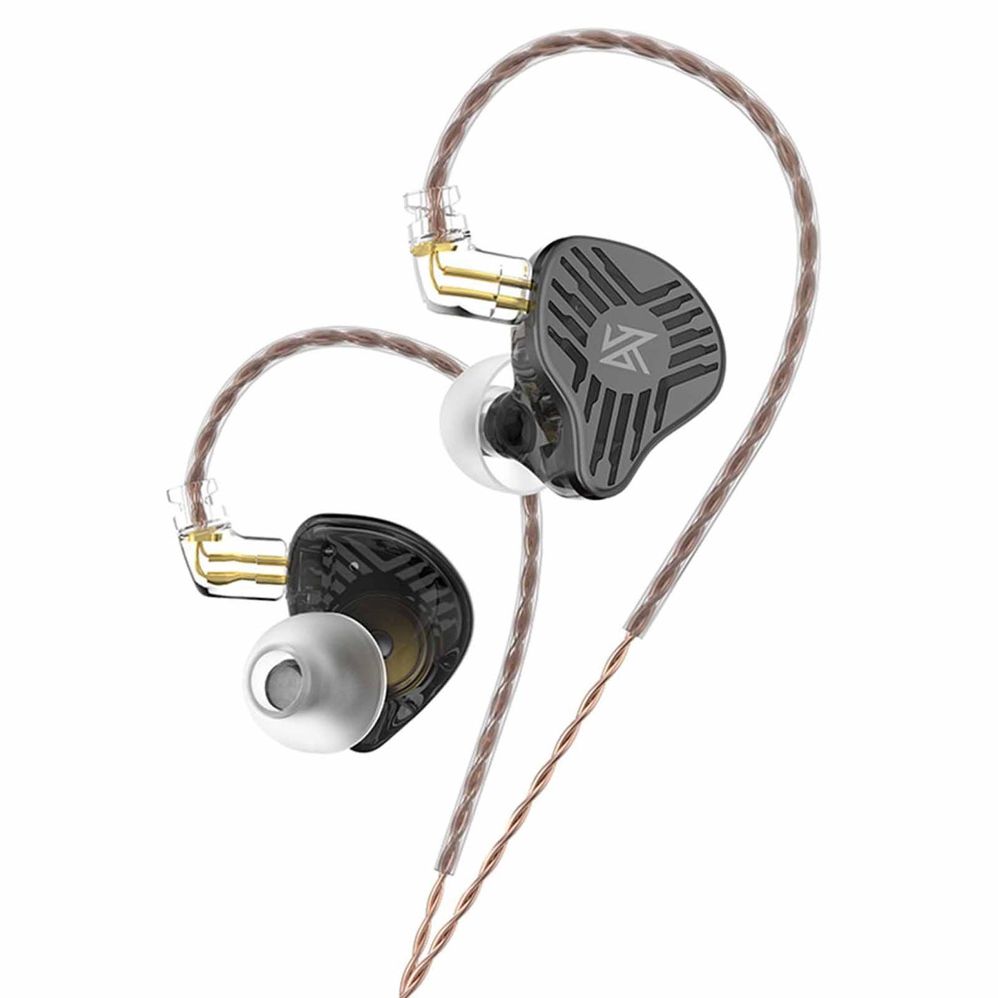 in Ear Earphones Dynamic Driver Bass Monitor for Music Enthusiast Singer Black Standard