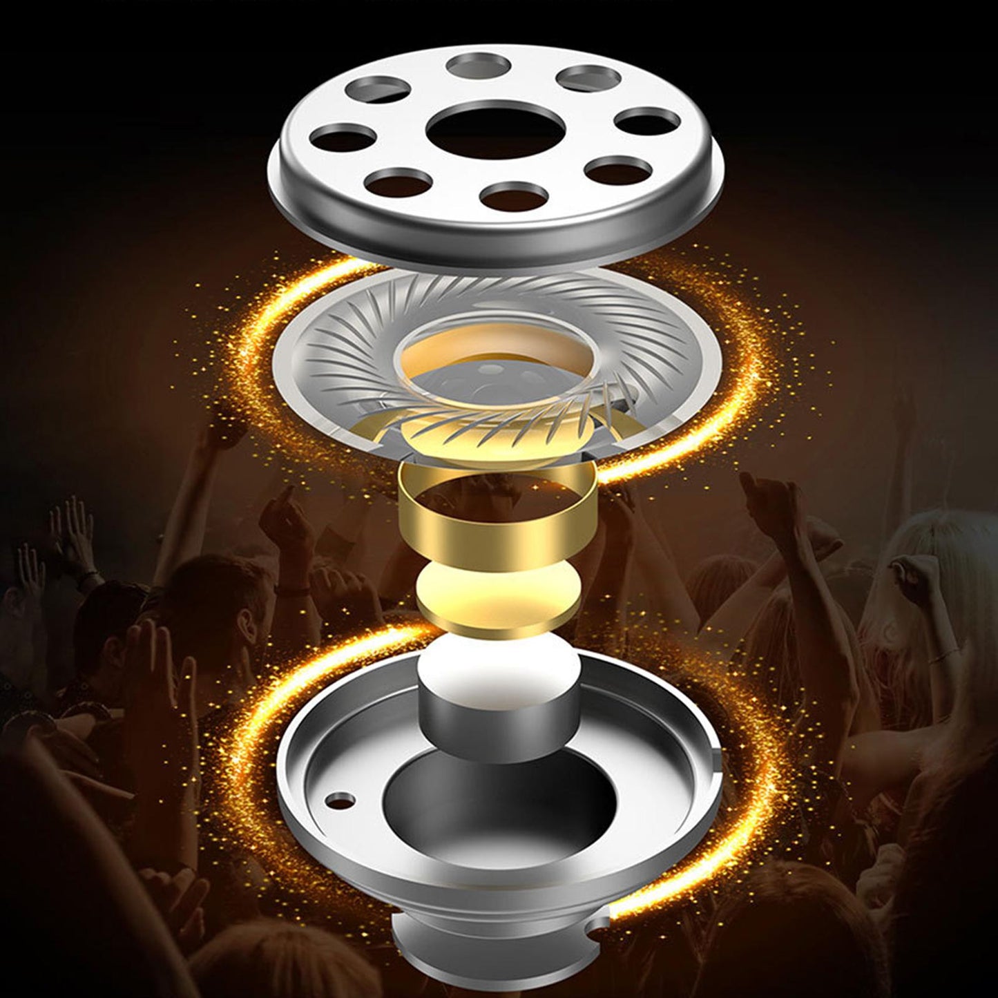 in Ear Earphones Dynamic Driver Bass Monitor for Music Enthusiast Singer Black Standard