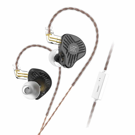 in Ear Earphones Dynamic Driver Bass Monitor for Music Enthusiast Singer Black with Mic