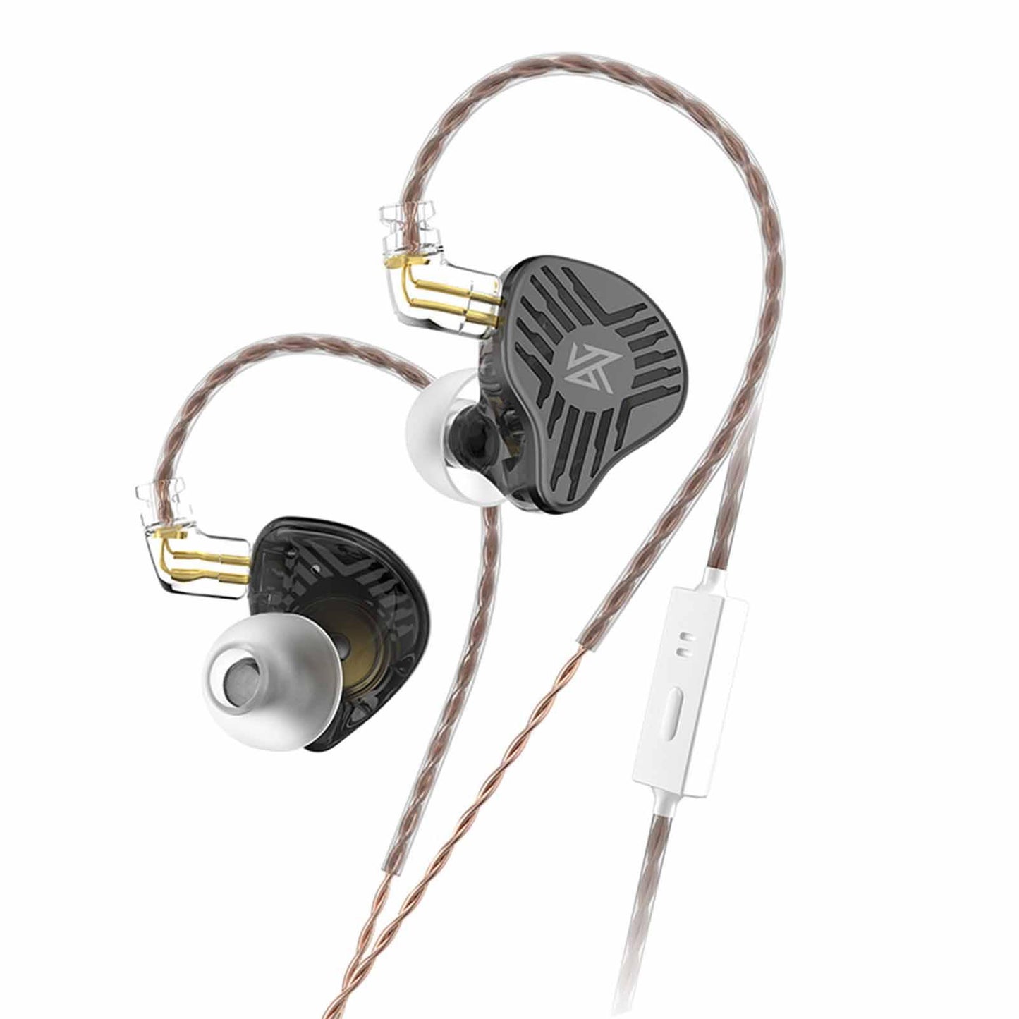 in Ear Earphones Dynamic Driver Bass Monitor for Music Enthusiast Singer Black with Mic