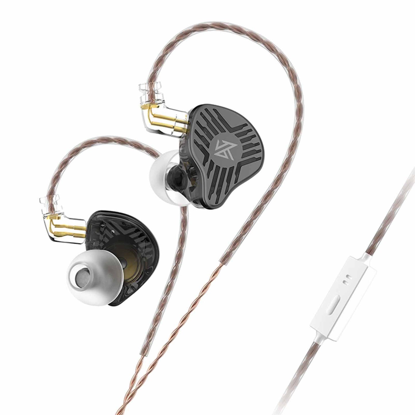 in Ear Earphones Dynamic Driver Bass Monitor for Music Enthusiast Singer Black with Mic