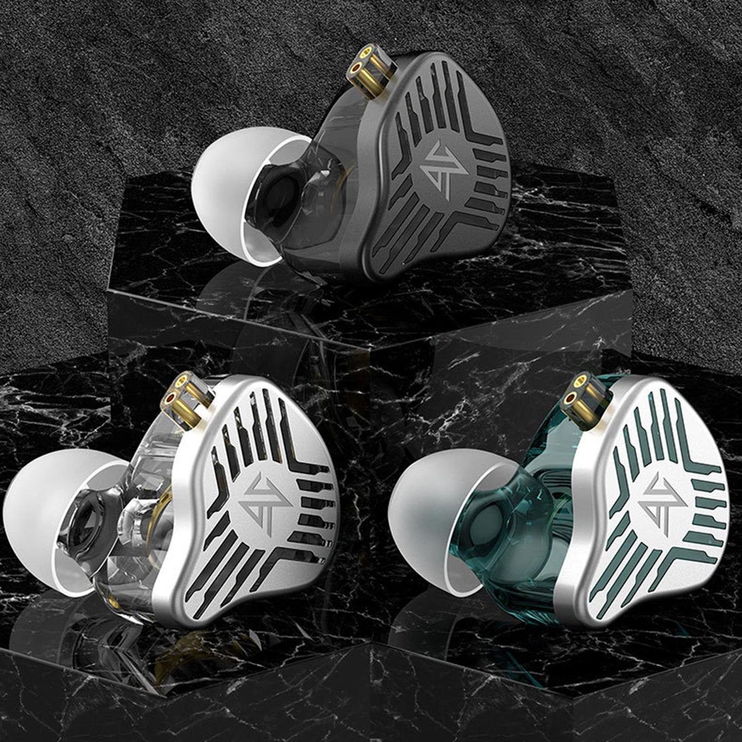 in Ear Earphones Dynamic Driver Bass Monitor for Music Enthusiast Singer Black with Mic