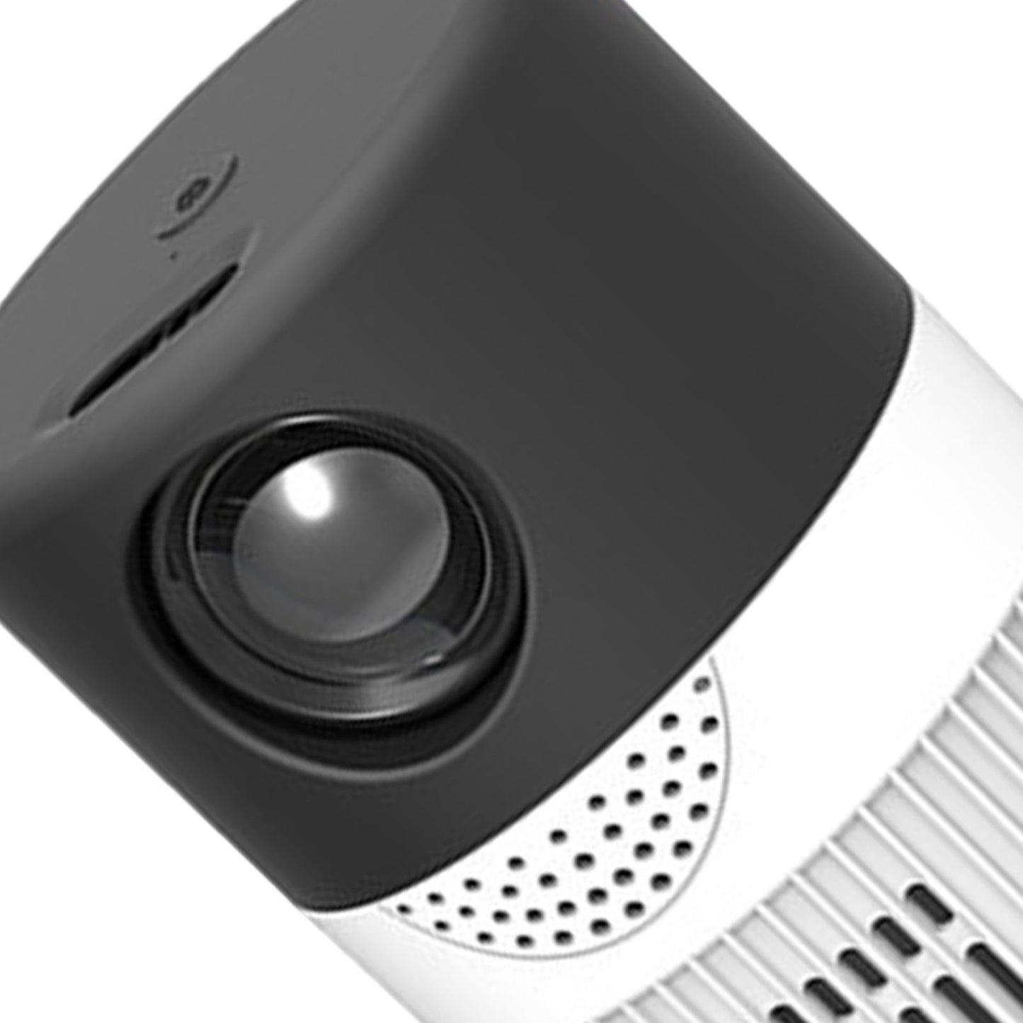 Small Projector 3.5mm AUX Out Movie Playback for Entertainment Home for PS4 Black White