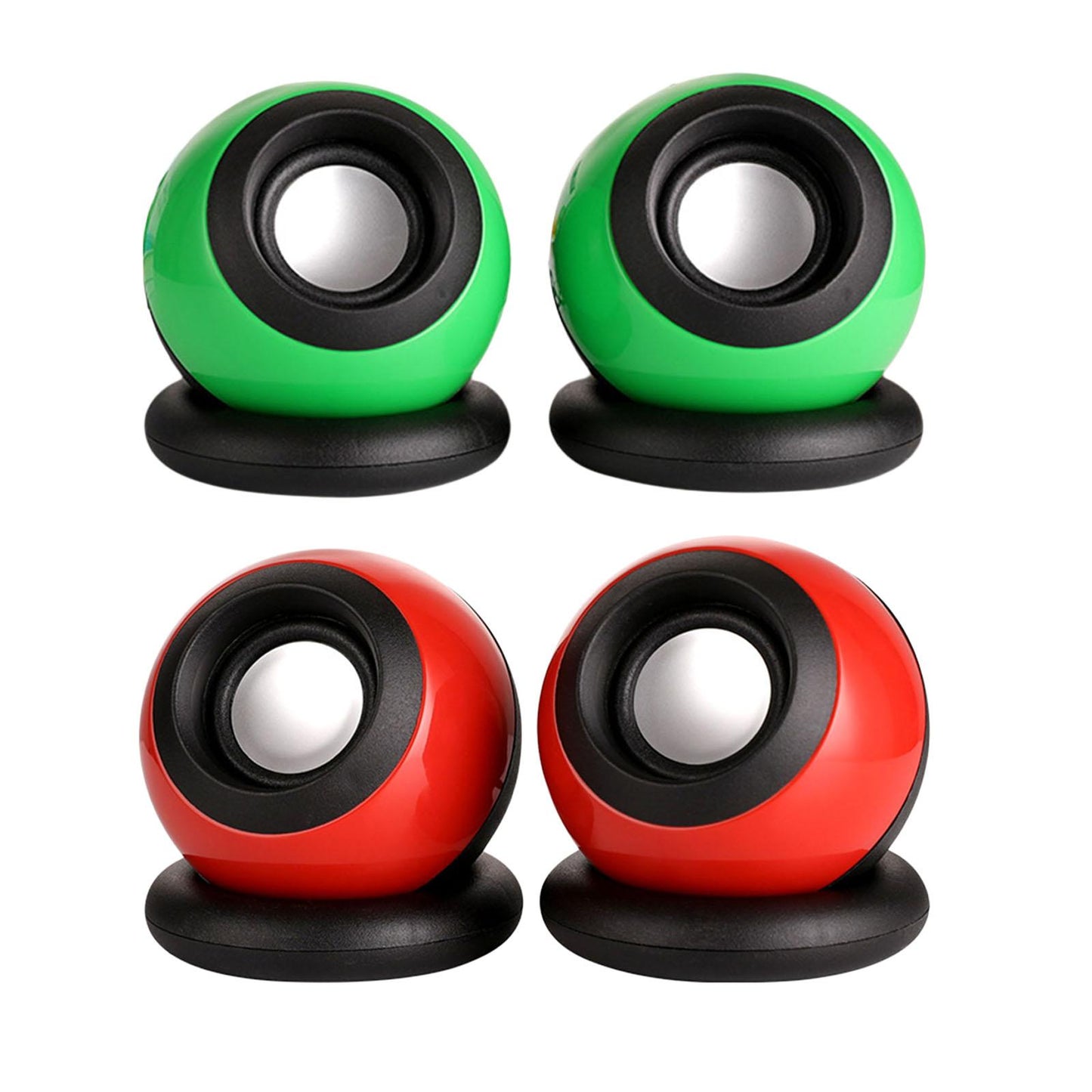 Mini USB Computer Speaker, Stereo Music Deep Bass Laptops Notebook Red