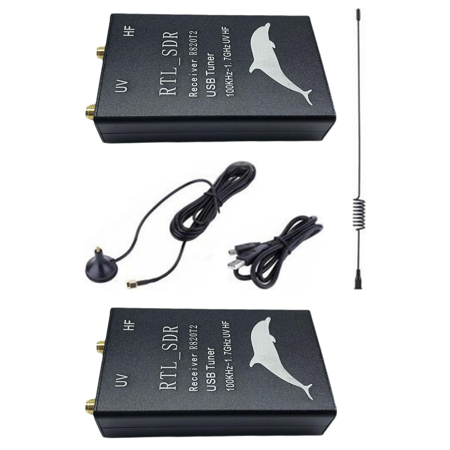 Radio RTL USB Tuner Receive RTL2832U+R820T2 100KHz-1.7GHz Kit Receiver