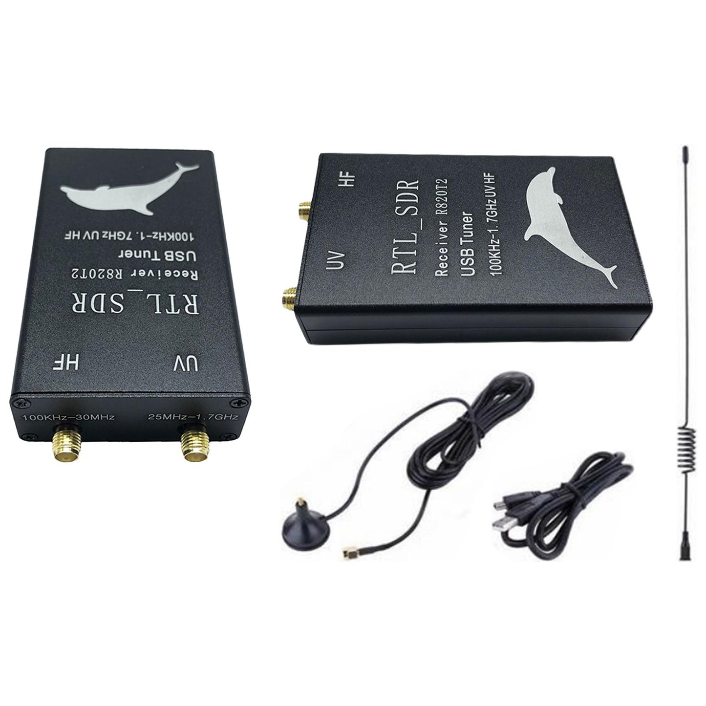 Radio RTL USB Tuner Receive RTL2832U+R820T2 100KHz-1.7GHz Kit Receiver