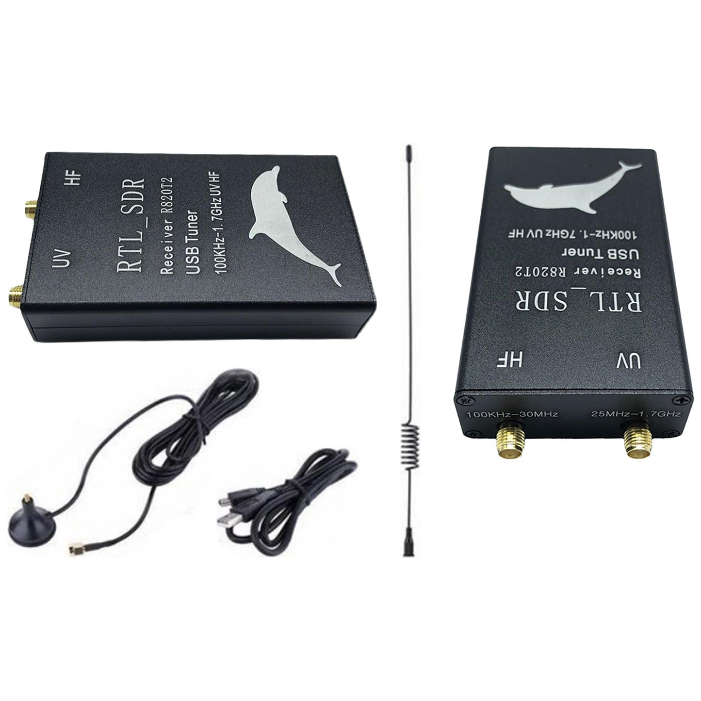 Radio RTL USB Tuner Receive RTL2832U+R820T2 100KHz-1.7GHz Kit Receiver