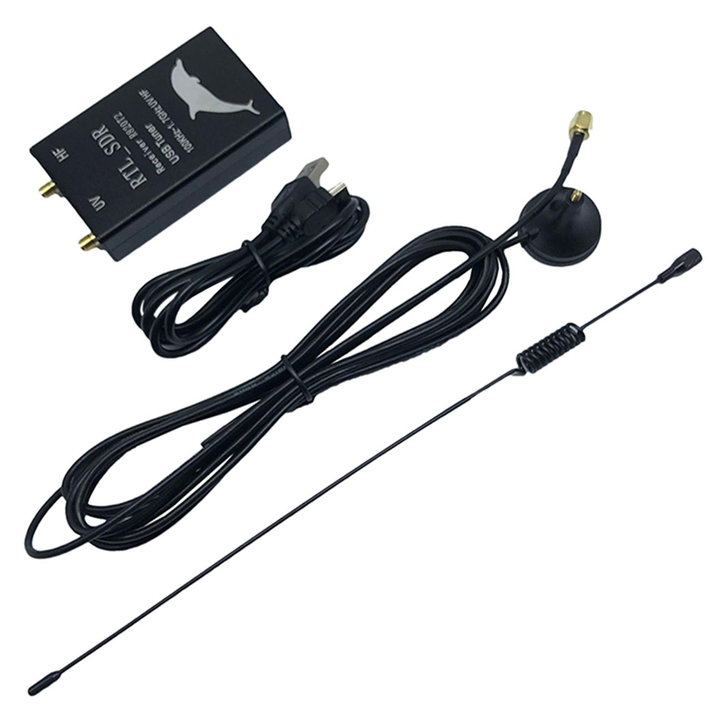 Radio RTL USB Tuner Receive RTL2832U+R820T2 100KHz-1.7GHz Kit Receiver+Cable