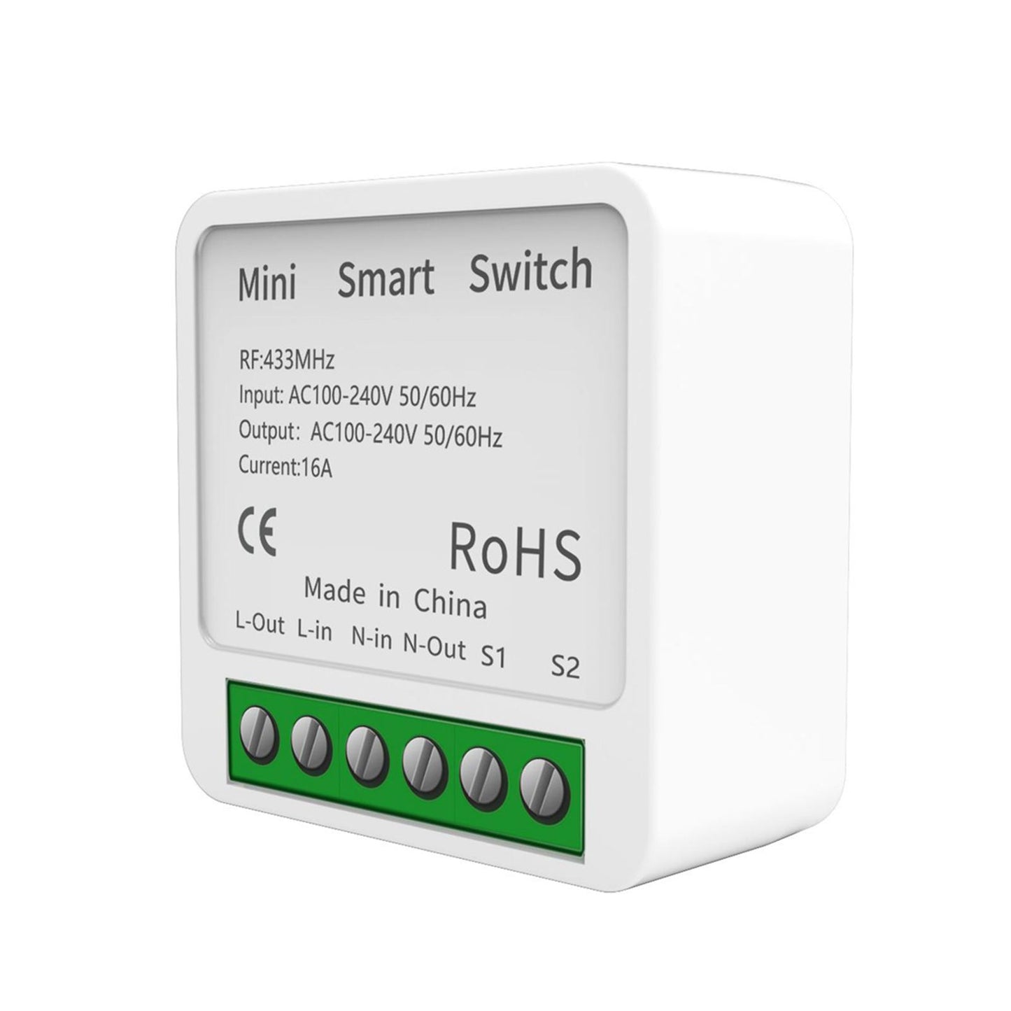 Mini Smart WiFi Switch 16A Wireless Light Control Module for Smart Life