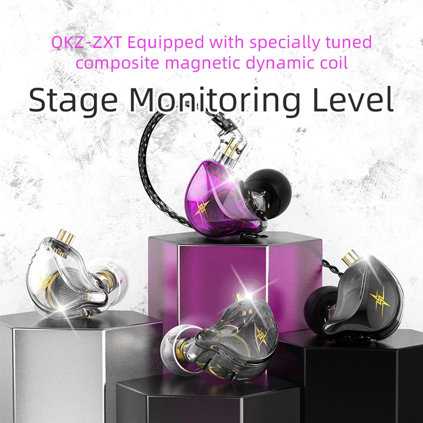 Wired Earbuds Earphone Noise Cancelling for Sport Phone Without Mic Black