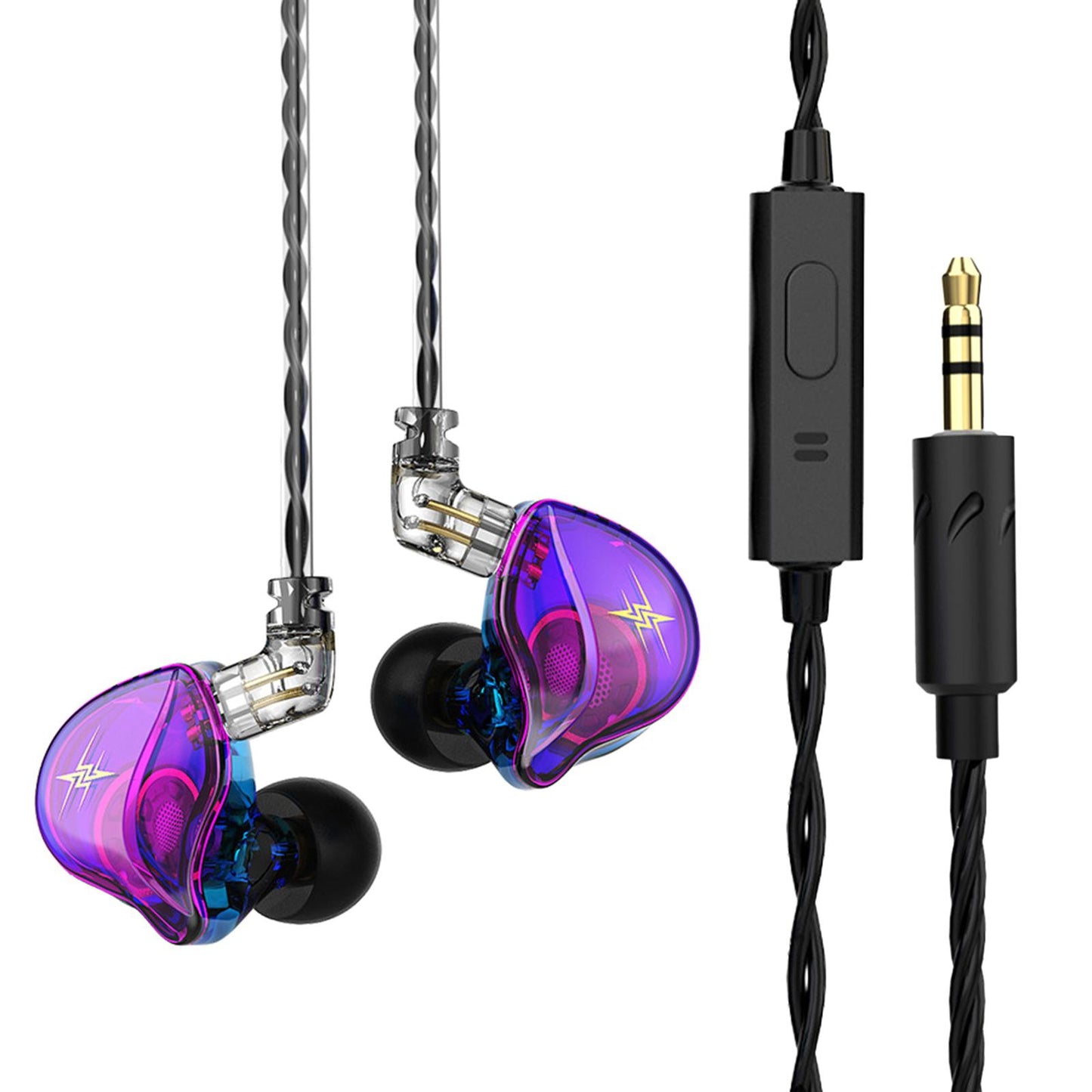 Wired Earbuds Earphone Noise Cancelling for Sport Phone Online Mic Colorful