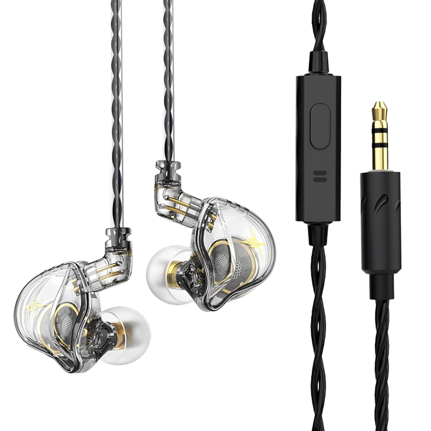 Wired Earbuds Earphone Noise Cancelling for Sport Phone Online Mic Clear