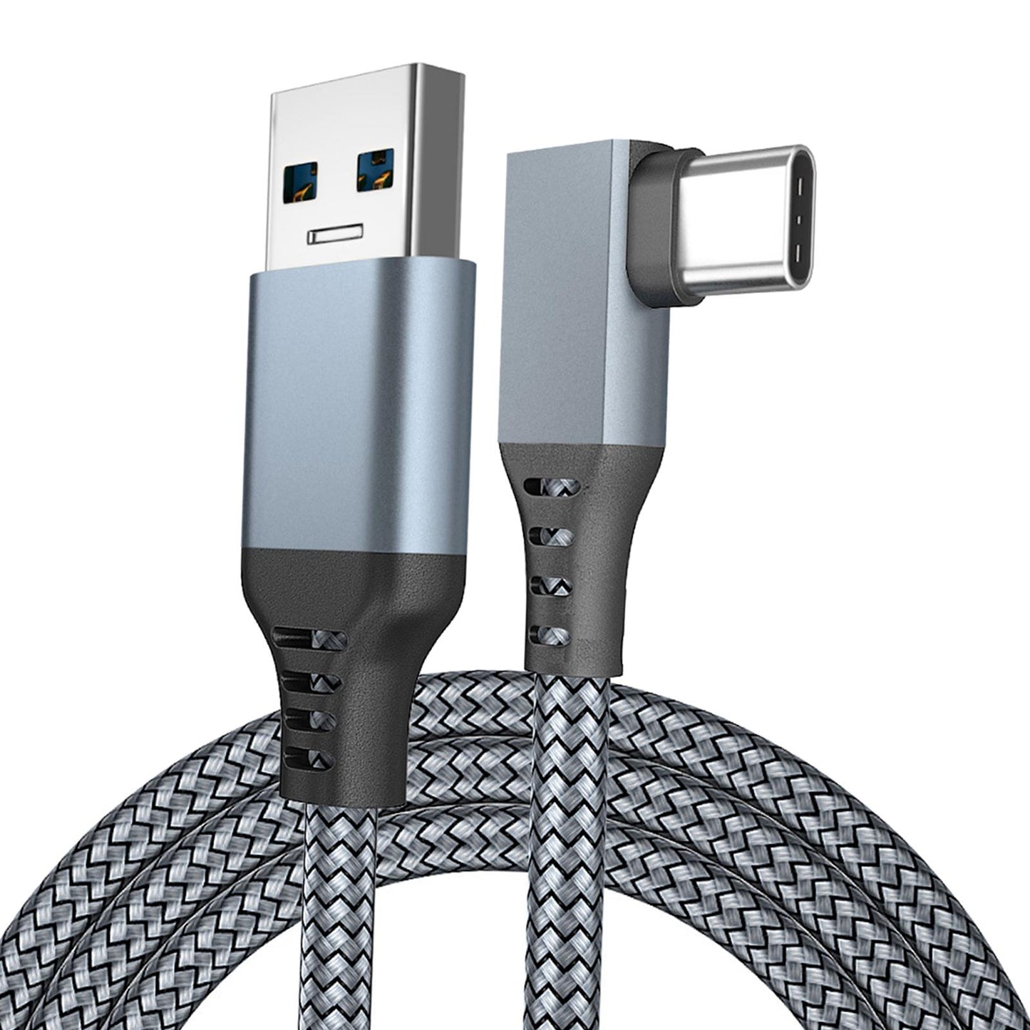 Link Cable Fast Charge 90 Degree for Quest 2 VR Headset Gray 3m 10ft 