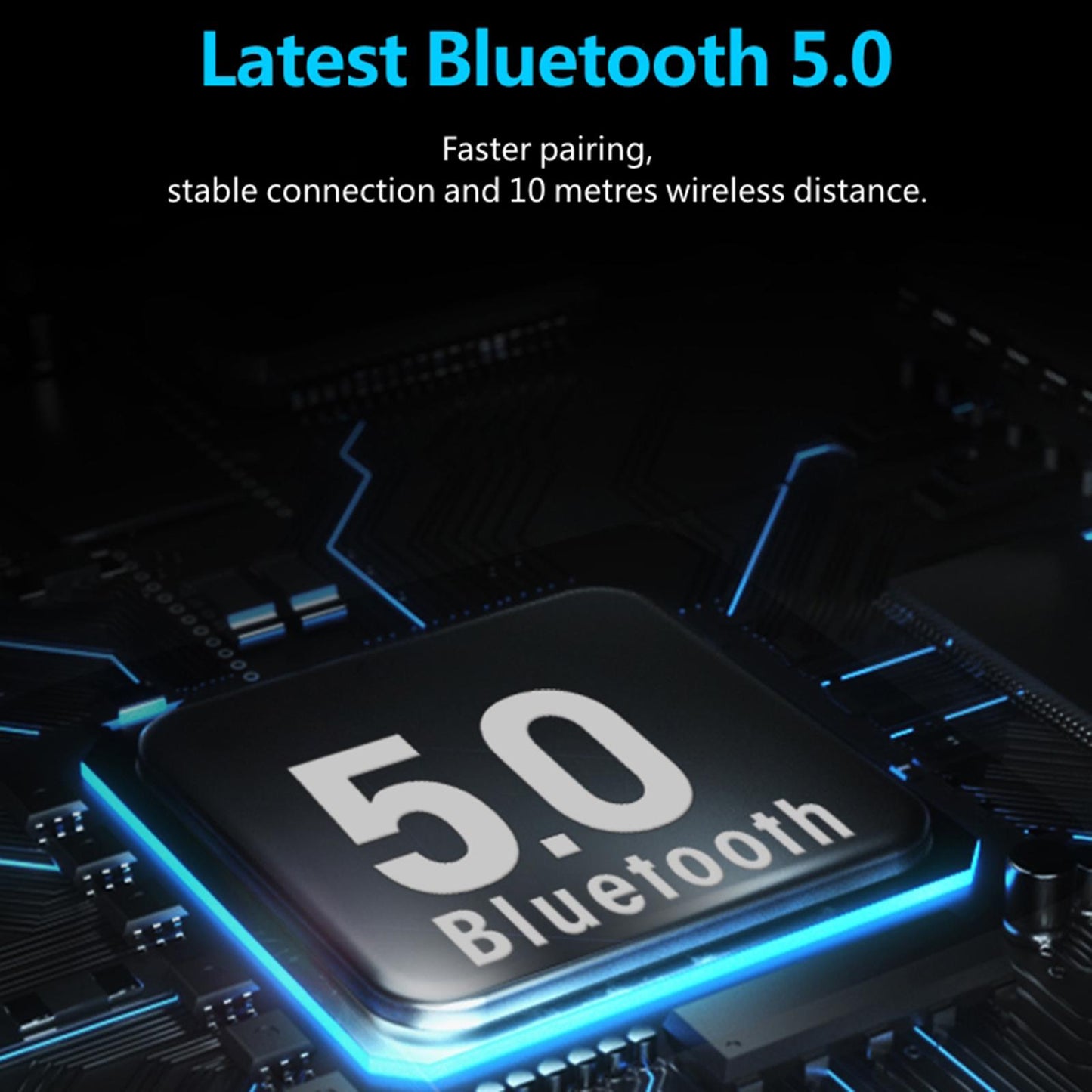 Bone Conduction Headphones Bluetooth Open Ear Sports Headset Stereo Black