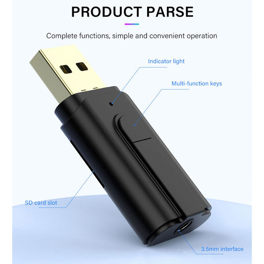 Bluetooth 5.0 Transmitter Receiver Audio Adapter for Desktop Universal