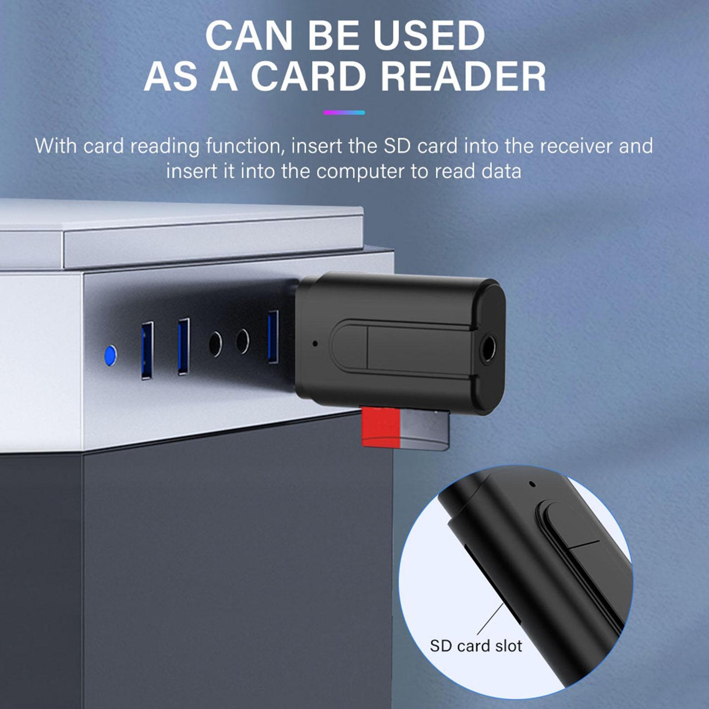 Bluetooth 5.0 Transmitter Receiver Audio Adapter for Desktop Universal