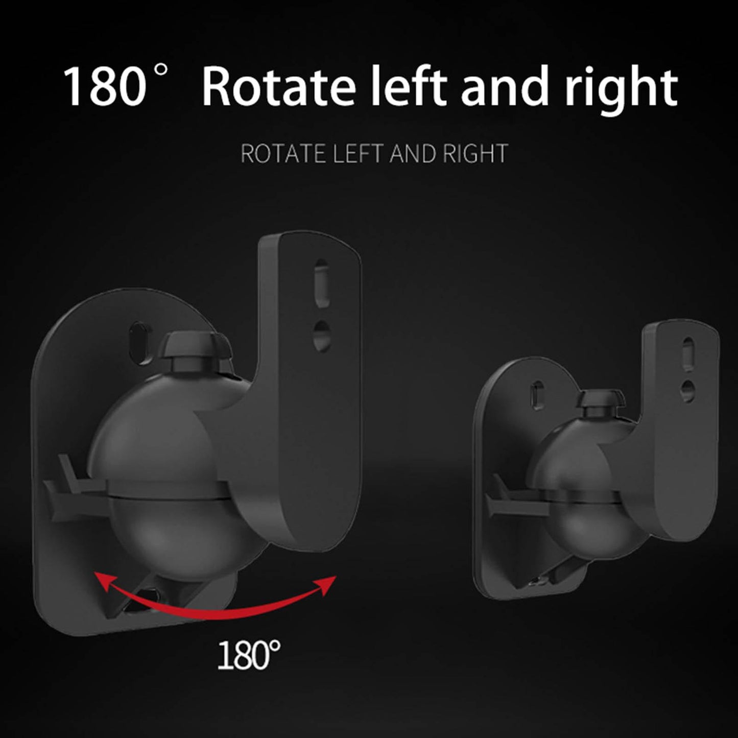 Speaker Wall Mount Bracket Universal Room Decor Adjustable Tilt Swivel White 