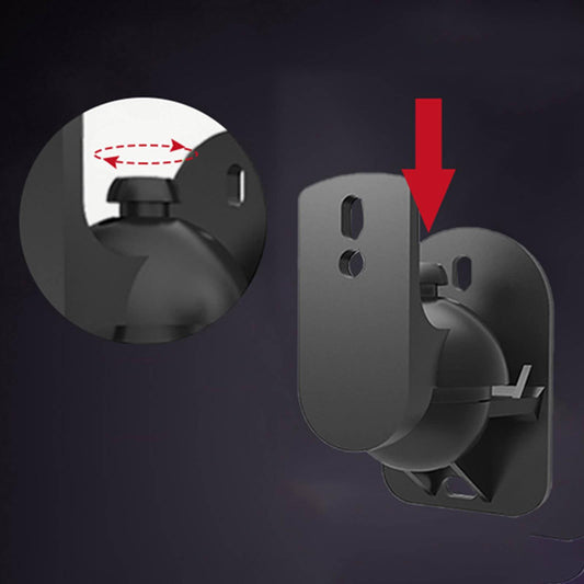 Speaker Wall Mount Bracket Universal Room Decor Adjustable Tilt Swivel Black 