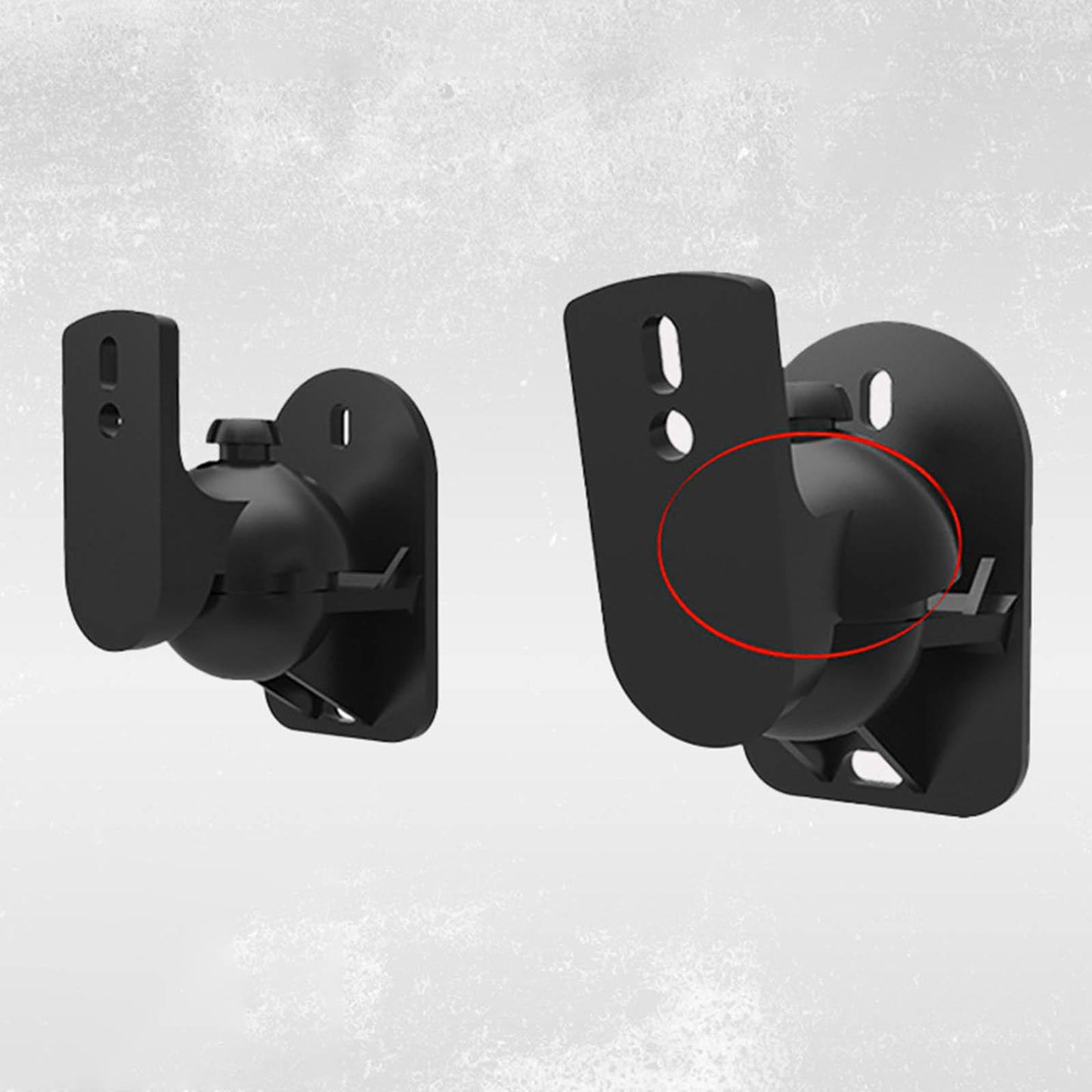 Speaker Wall Mount Bracket Universal Room Decor Adjustable Tilt Swivel Black 