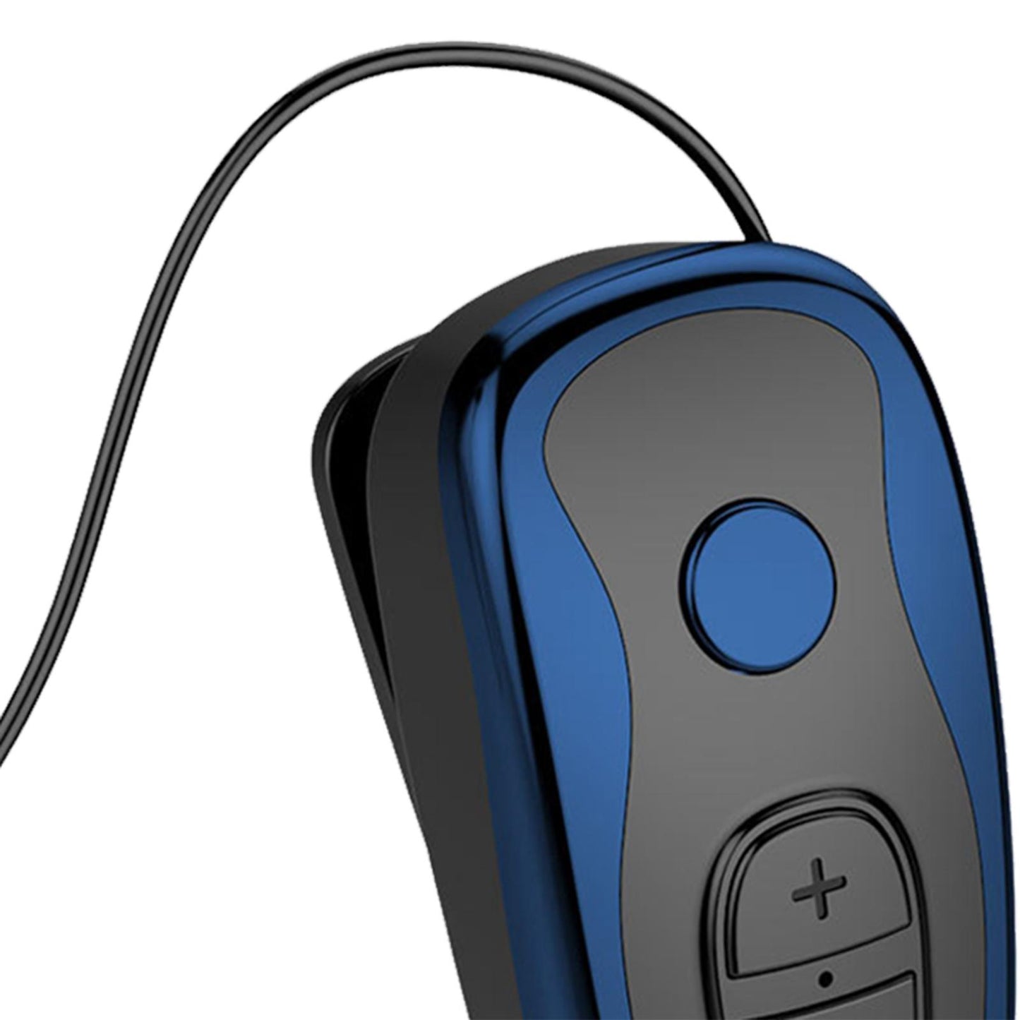 Retractable Clip On Wireless Headset with Mic for Phone Sport Running Blue