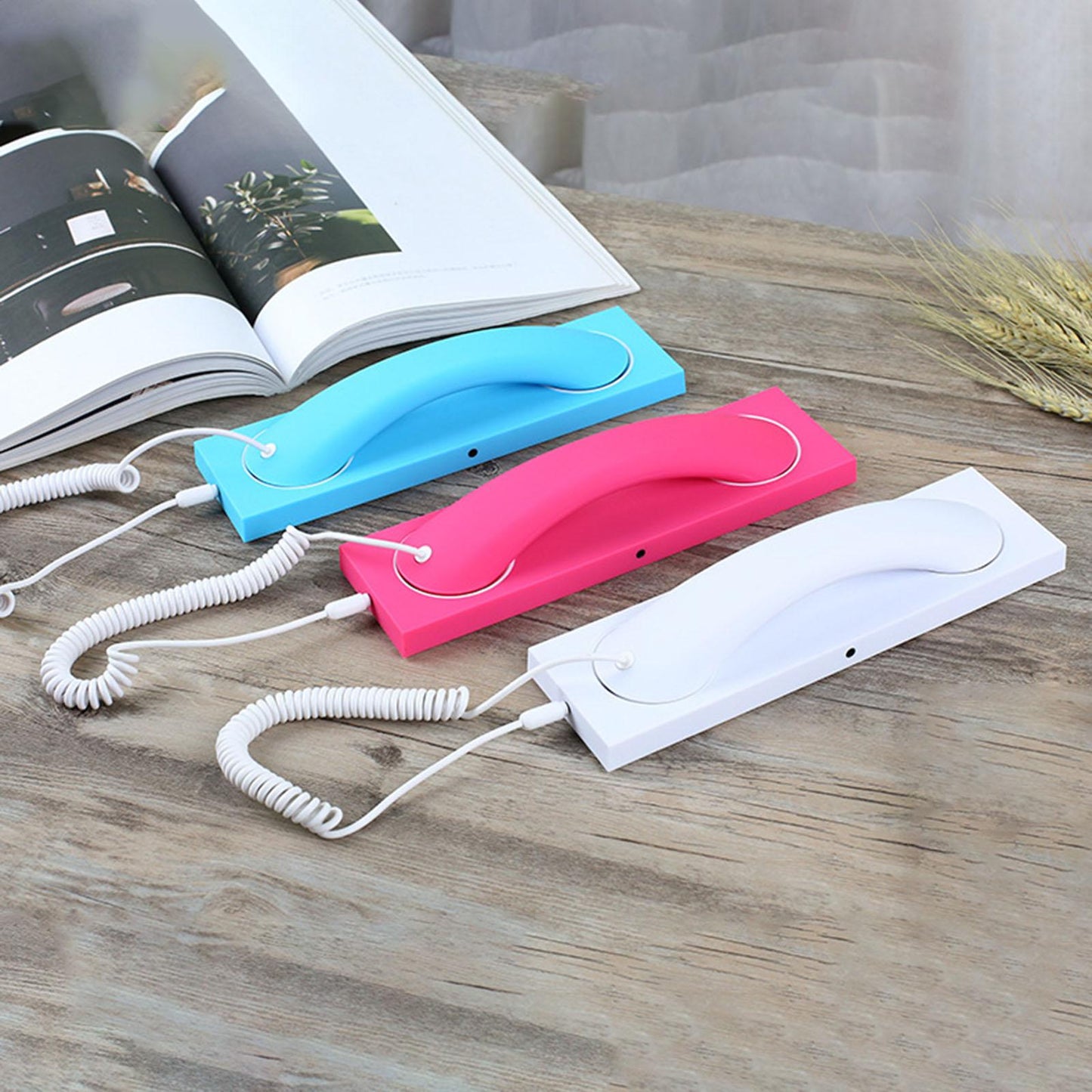 Retro Phone Handset Headset Comfortable Call Fashion for iPhone Smartphones White