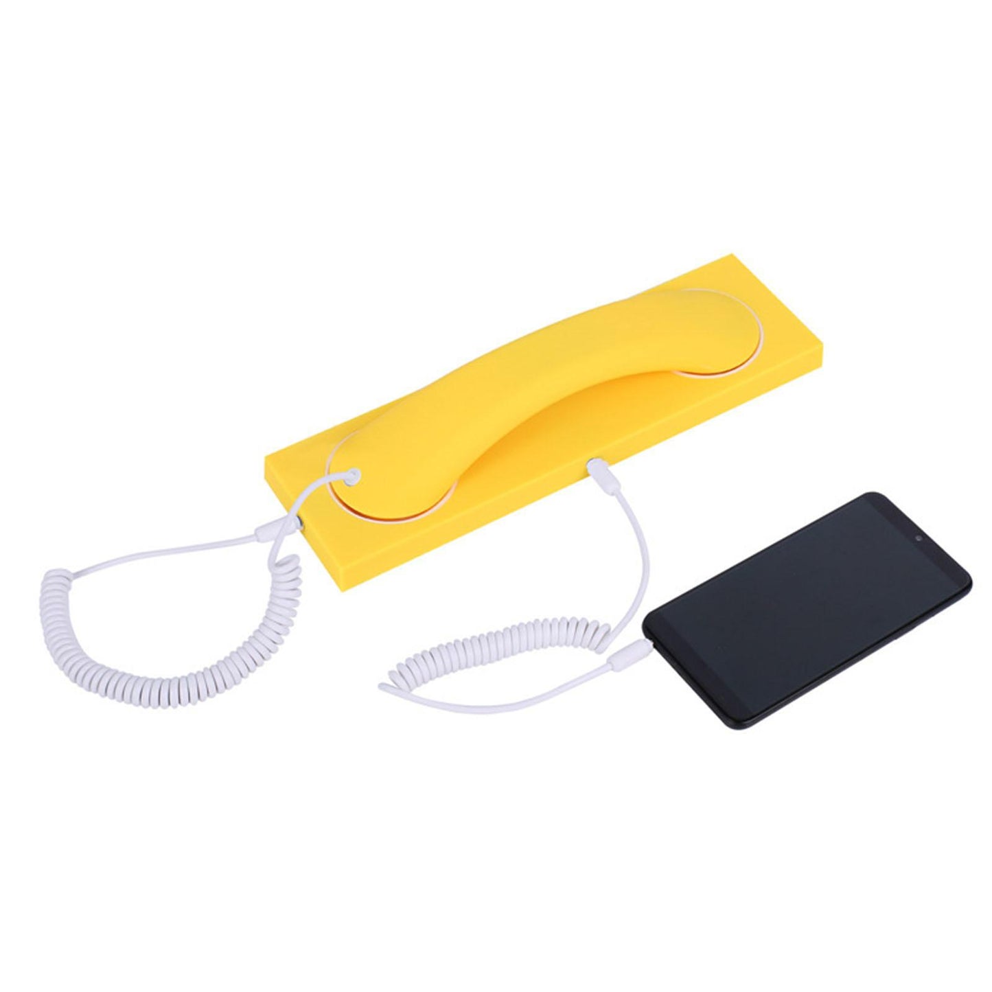 Retro Phone Handset Headset Comfortable Call Fashion for iPhone Smartphones Yellow