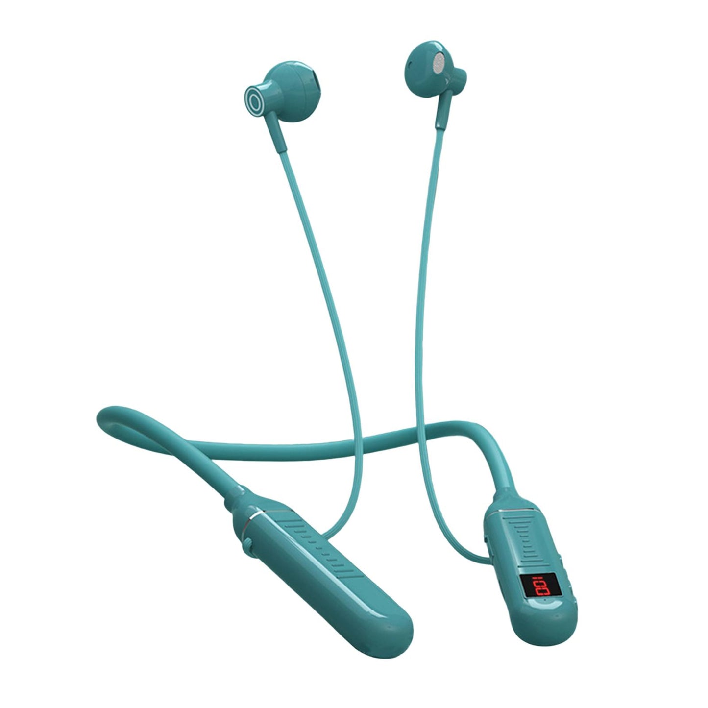 Bluetooth Neckband Headphones Running Noise Cancelling in Ear Earphone Green