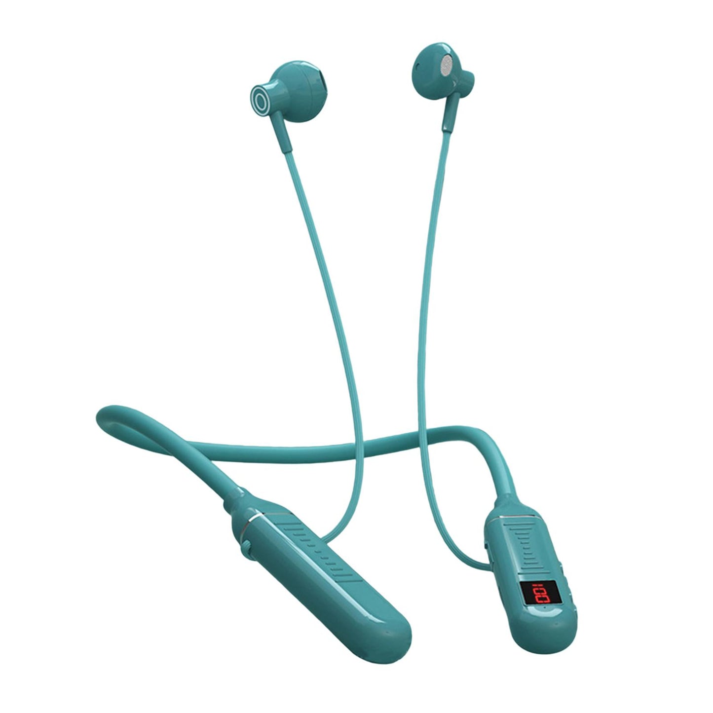 Bluetooth Neckband Headphones Running Noise Cancelling in Ear Earphone Green