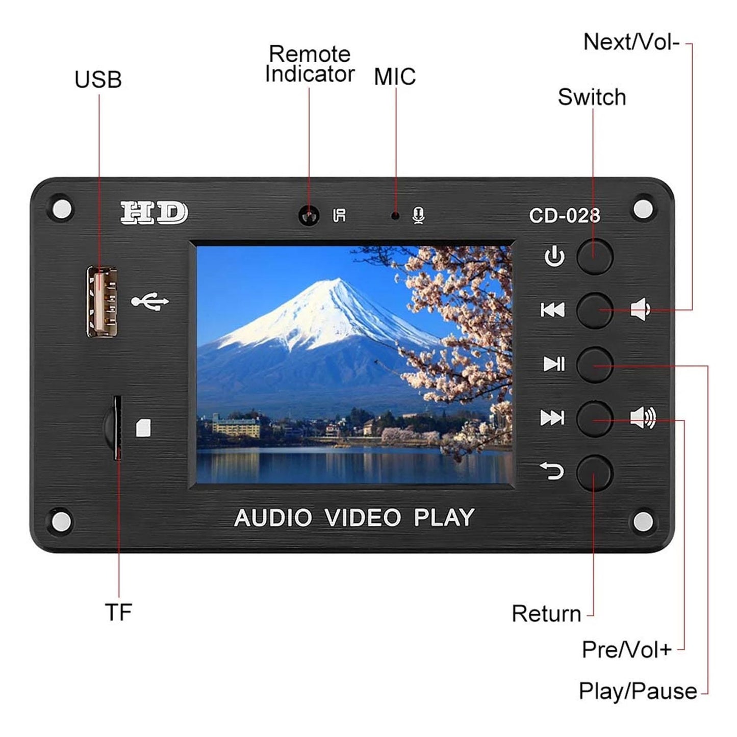 Audio Video Decoder Alarm Clock Audio Calendar for Appliances Controller