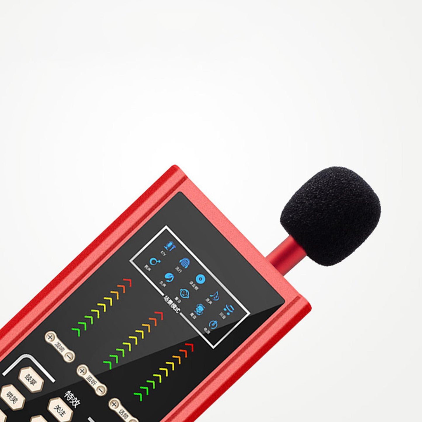 Mini Condenser Microphone Anti Interference for Cell Phone Red Three Level