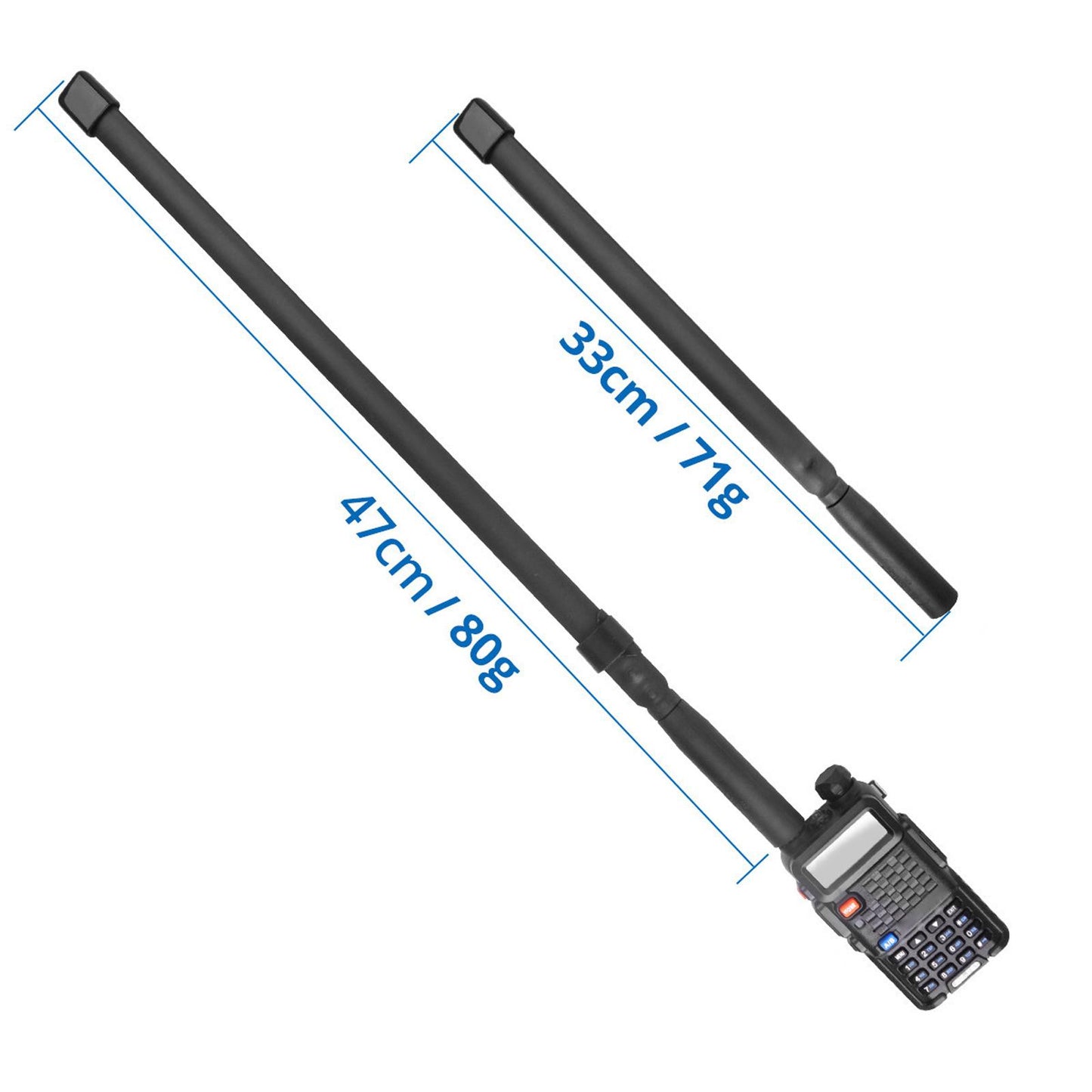 Foldable Walkie Talkie Antenna Dual Band VHF/UHF for BaoFeng UV-82 UV-5R