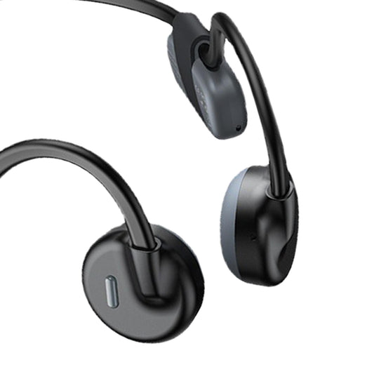 Bone Conduction Headphones with Mic IPX6 Waterproof for Bicycling Sports Black