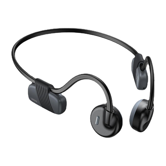 Bone Conduction Headphones with Mic IPX6 Waterproof for Bicycling Sports Black