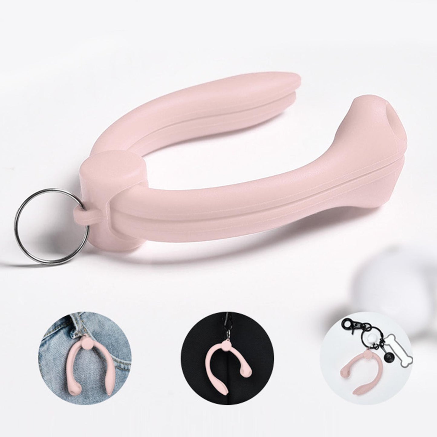 Silicone Ear Hooks Anti Drop Anti Slip for Bluetooth Earbuds Accessories Pink 
