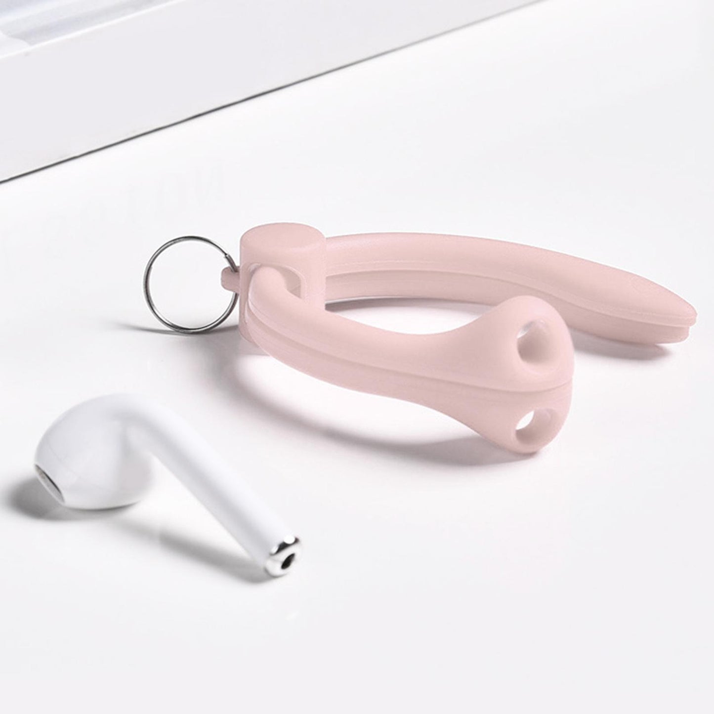 Silicone Ear Hooks Anti Drop Anti Slip for Bluetooth Earbuds Accessories Pink 