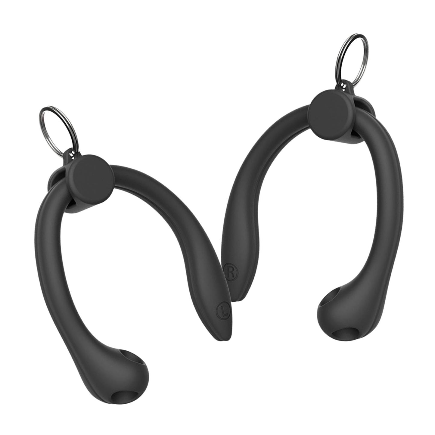 Silicone Ear Hooks Anti Drop Anti Slip for Bluetooth Earbuds Accessories Black 