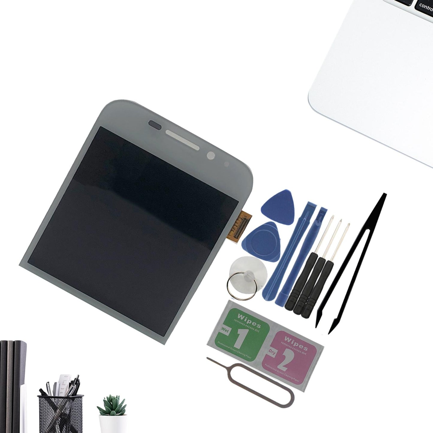 Touch Screen Spare Parts Repair Part with Frame for Blackberry Classic Q20