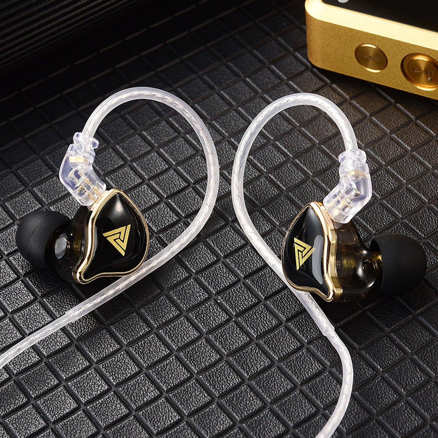 Dynamic Earphone with Mic 10mm Monitor Comfortable Headset for DJ  Black